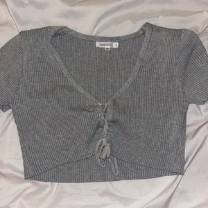 Grey Crop top